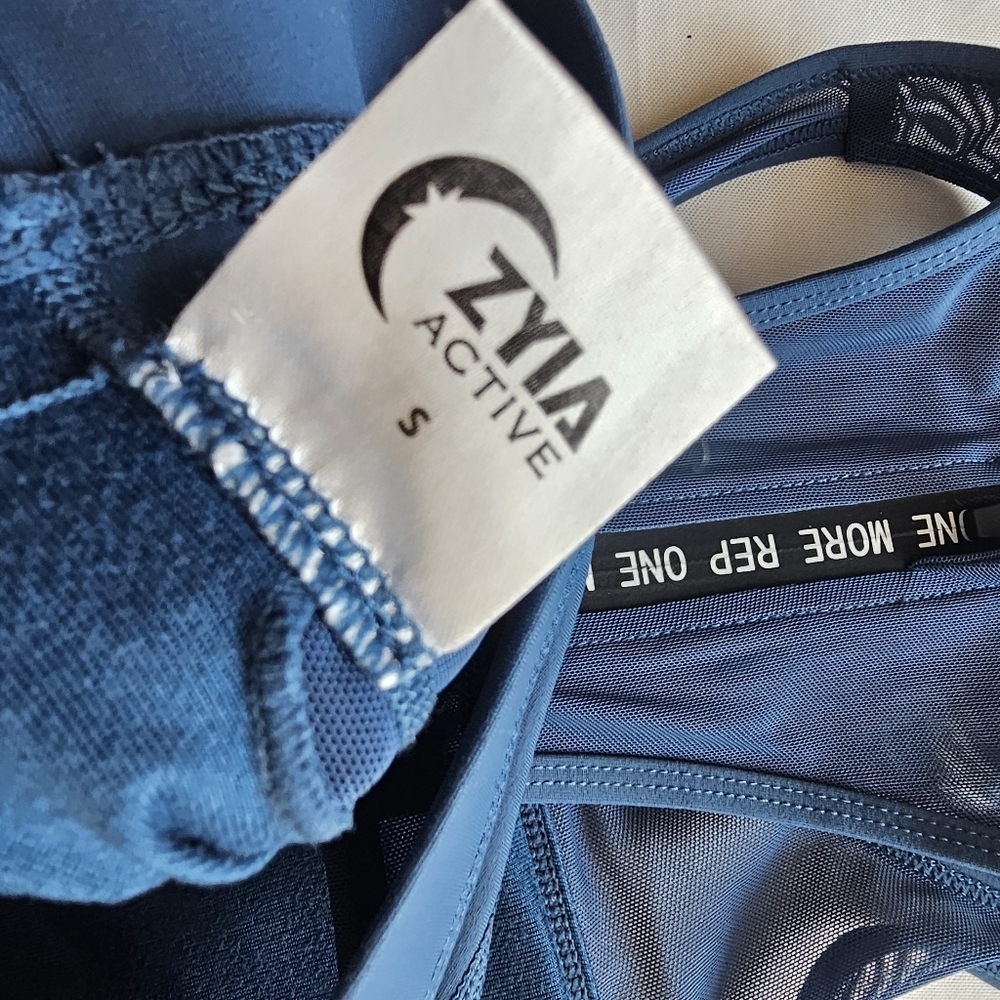 Zyia Active All-Star Sports Bra Blue Size Small Supportive Workout Running Bra - Picture 6 of 11
